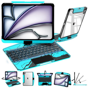 NAIDUN New Y2K Color Keyboard Compatible with Apple iPad Blue