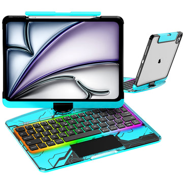 NAIDUN New Y2K Color Keyboard Compatible with Apple iPad Blue