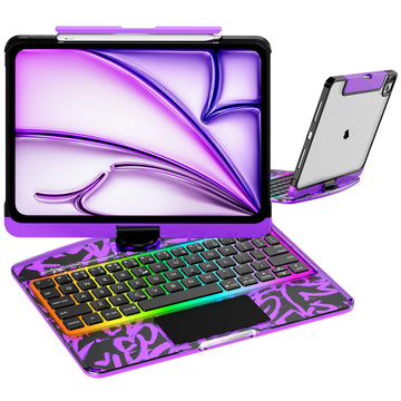 NAIDUN New Y2K Color Keyboard Compatible with Apple iPad  Purple